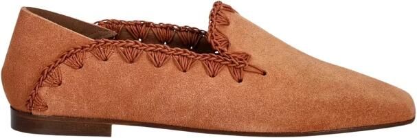 Pollini Sienna Whipstitch-Trim Loafers