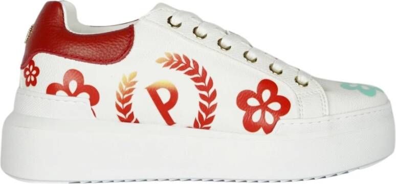 Pollini Sneakers met bloemenprint White Dames