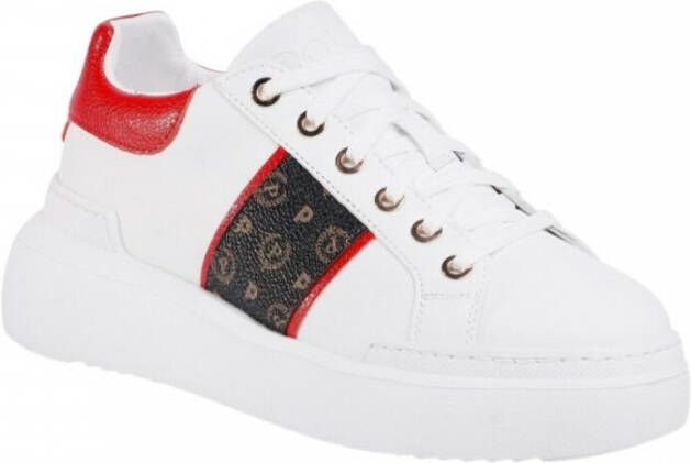 Pollini Dames Sneakers met Monogram Logo Band White Dames