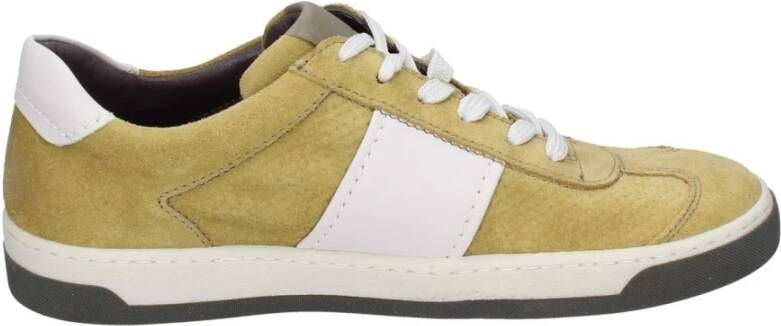 Pollini Suede Heren Sneakers Yellow Heren