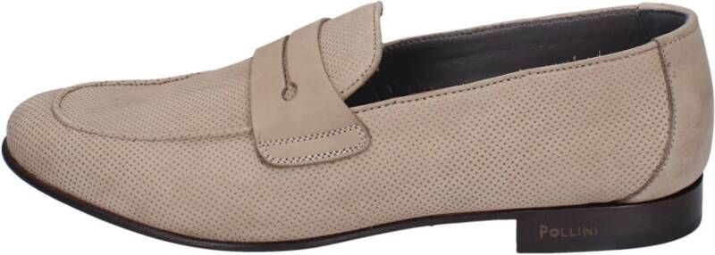Pollini Suede Loafers voor Heren Brown Heren