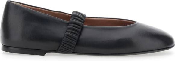 Pollini Zwarte Ballerina Nappa Platte Schoenen