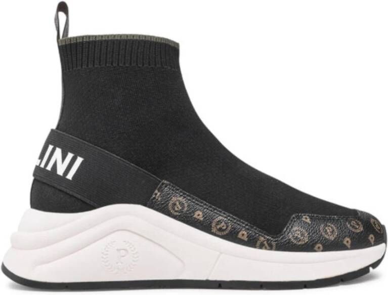 Pollini Zwarte lage sneakers