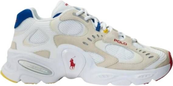 Polo Ralph Lauren Beige Moderne Sneaker met Kleurrijke Details Multicolor Heren