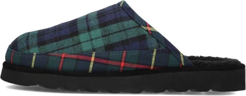 Polo Ralph Lauren Groen geruite heren pantoffels Green Heren