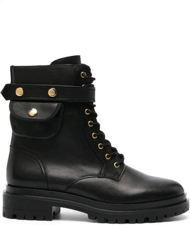 Lauren Ralph Lauren Boots van leer met labeldetail model 'CAMMIE'