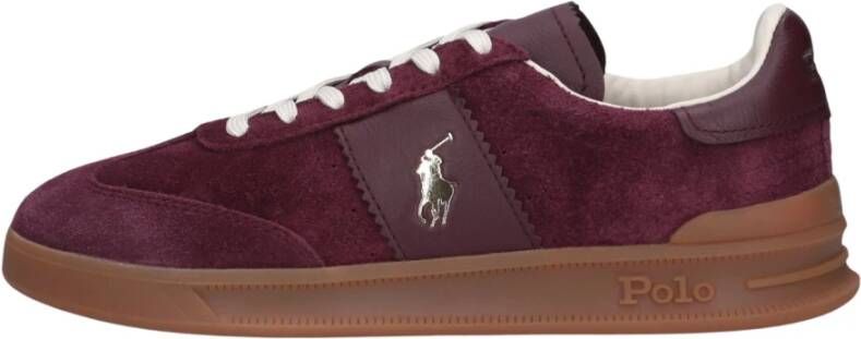 POLO RALPH LAUREN Ralph Lauren Lage Sneakers Hrt Aera Pp Sneakers Low Top Lace D Maat: 41 Materiaal: Leer Kleur: Rood