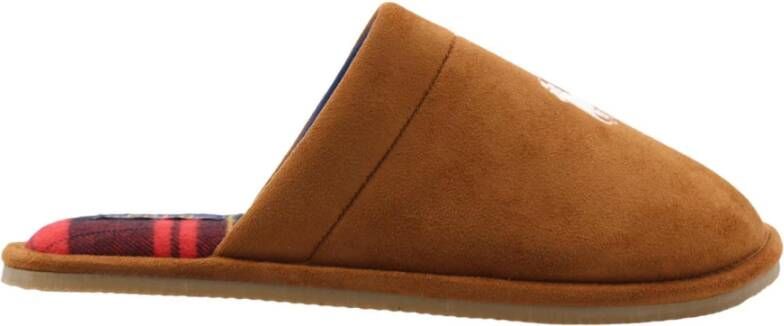 Polo Ralph Lauren Luxe Comfort Slippers voor Heren Brown Heren