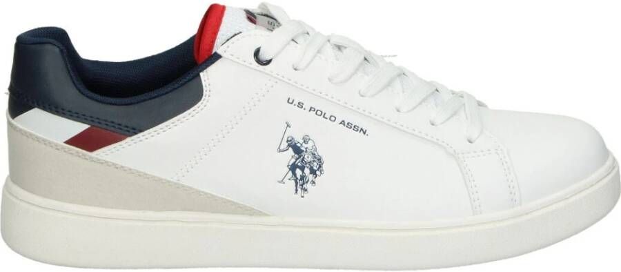 U.s. Polo Assn. Lage PU Leren Sneakers White Heren