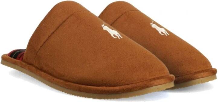 Ralph Lauren Klarence Snuff Cream Pantoffels Brown Heren - Foto 3