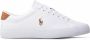 Polo Ralph Lauren Leren Longwood Sneakers met Multicolor Paardenborduursel White Heren - Thumbnail 8