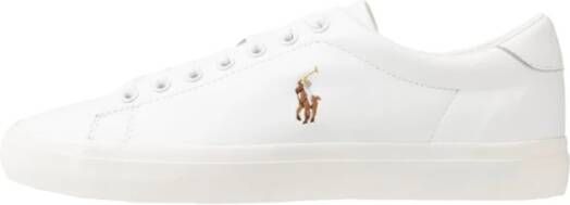 Polo Ralph Lauren Sneakers van leer met labelstitching model 'LONGWOOD' - Foto 3