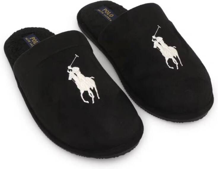 Ralph Lauren Klarce BIG PP Heren Pantoffels Black Heren