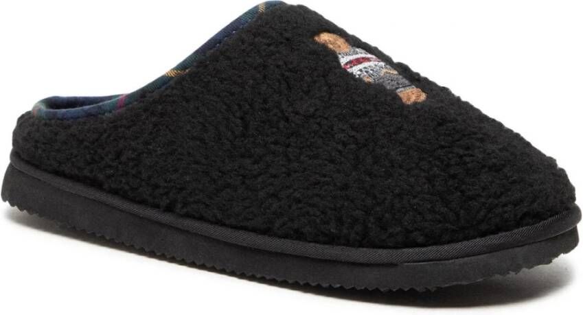 Ralph Lauren Charlotte Scuff Bear Pantoffels Zwart Heren - Foto 2