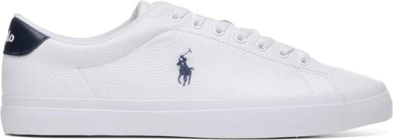 Polo Ralph Lauren Stijlvolle Lage Top Lace Sneakers van Leer White Heren