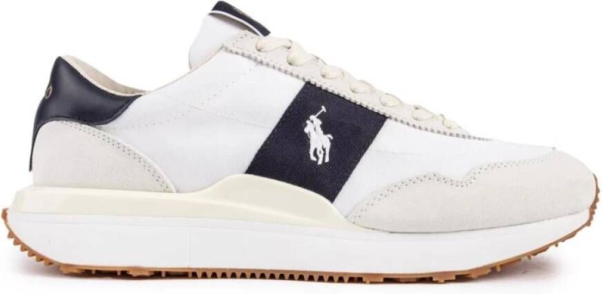 Polo Ralph Lauren Witte Hunter Navy Leren Schoenen White Heren