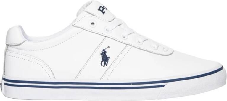 Polo Ralph Lauren Witte casual leren sneakers oor heren White Heren