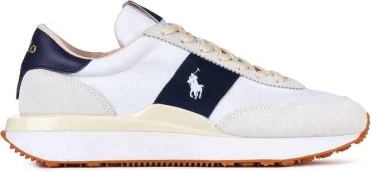 Polo Ralph Lauren Witte Hunter Navy Leren Schoenen White Heren