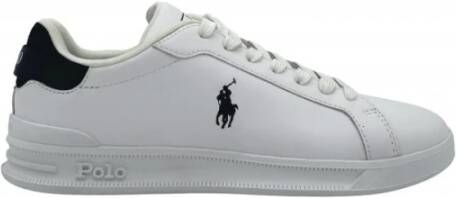 Polo Ralph Lauren Witte Blauwe Leren Heren Sneakers White
