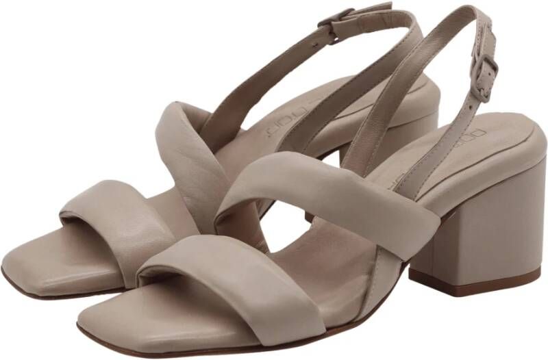 Pomme D'or Glove Sand Hoge Hak Sandalen Beige Dames