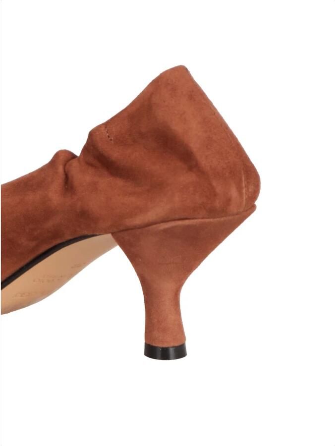 Pomme D'or Suède pumps met geplooide hak - Foto 3