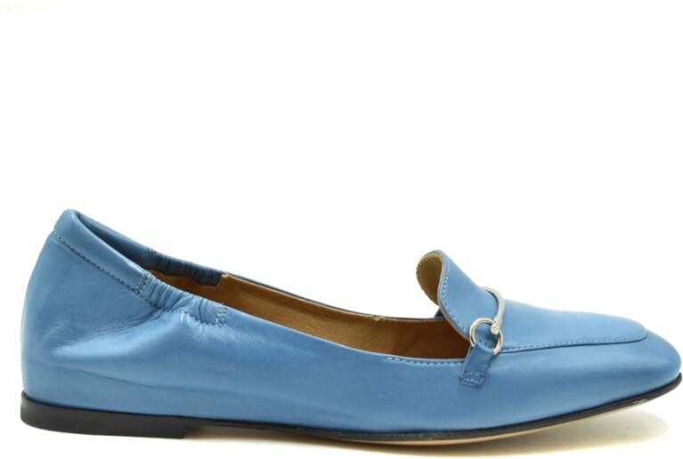 Pomme D'or Suède Ballet Flats Stijlvol en Comfortabel Blue Dames