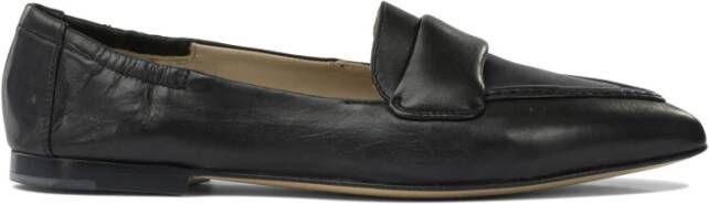 Pomme D'or Zwarte Leren Loafers Elegante Stijl