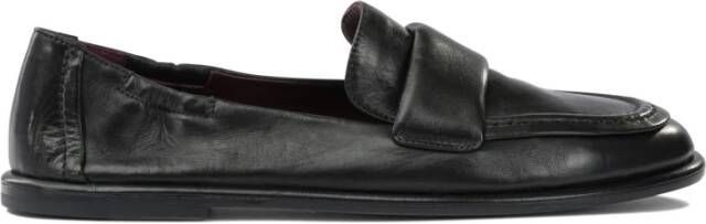 Pomme D'or Zwarte Leren Loafers Stijlvolle Vrouwen