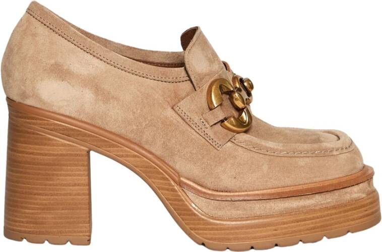 Pons Quintana Beige Moccasin Schoenen Beige Dames