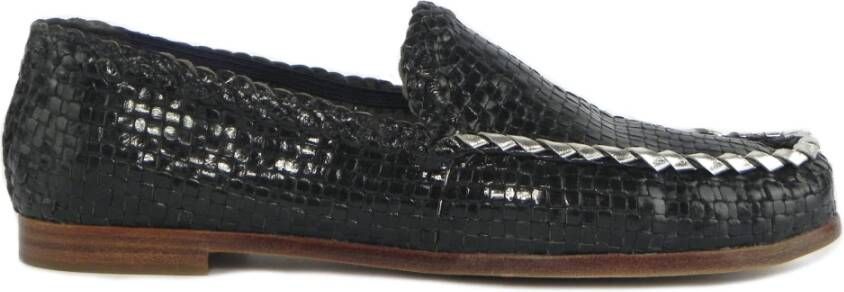 Pons Quintana Blauwe Geweven Loafer Blue Dames