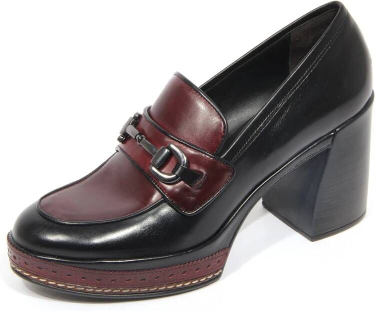 Pons Quintana Bordeauxrode Leren Schoenen Amelia 9cm Hak