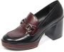 Pons Quintana Bordeauxrode Leren Schoenen Amelia 9cm Hak - Thumbnail 1