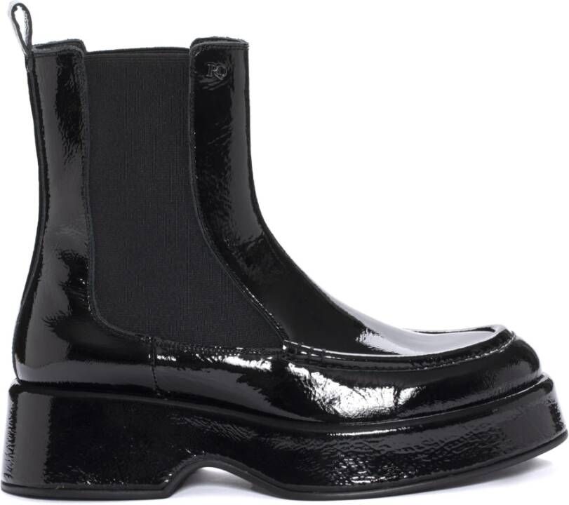Pons Quintana Chelsea Lakleren Bootie Black Dames