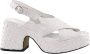 Pons Quintana Elegant White Leather Sandals White Dames - Thumbnail 1