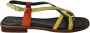 Pons Quintana Handgeweven Multicolor Leren Sandaal Multicolor Dames - Thumbnail 1