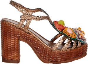 Pons Quintana High Heel Sandals Bruin Dames