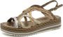 Pons Quintana Handgeweven Metallic Koperen Sandaal Brown Dames - Thumbnail 1