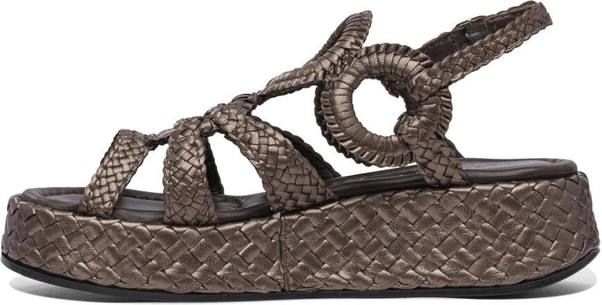 Pons Quintana Bruine Leren Sandalen Stijlvol Zomer Kleding