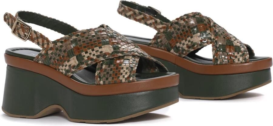 Pons Quintana Handgemaakte Multicolor Gevlochten Leren Sandaal