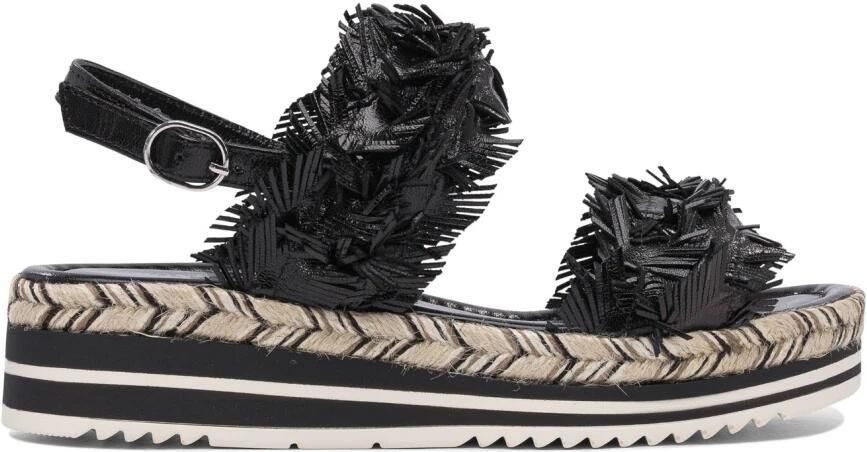 Pons Quintana Leren Sleehak Sandalen