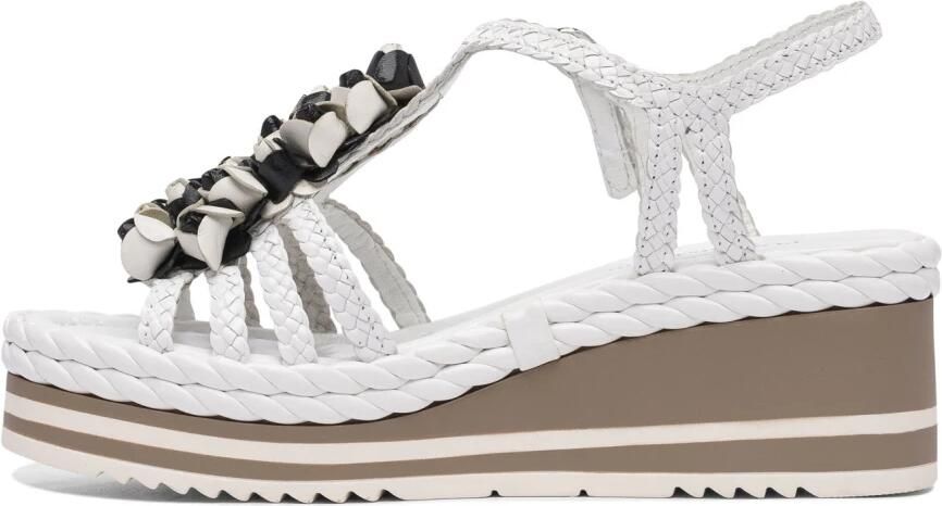 Pons Quintana Witte Sandalen voor Vrouwen Ss25