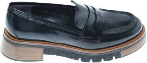 Pons Quintana Zwarte geborstelde leren mocassin met rubberen zool - Foto 2