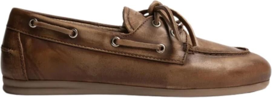Posa Schoenen Bruin Loafers Bruin Boat Loafer Brushed - Foto 2