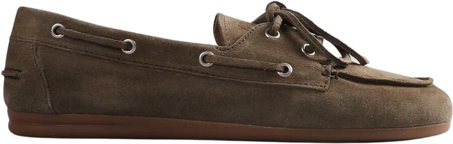 POSA Mocassins Dames Boat Loafer Brushed Suede Maat: 40 Materiaal: Suède Kleur: Taupe