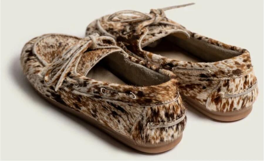 POSA Mocassins Dames Boat Loafer Maat: 41 Materiaal: Ponyhair Kleur: Beige - Foto 2