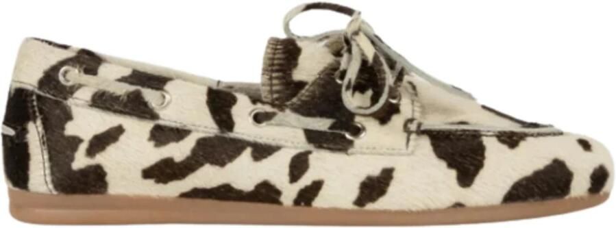 POSA Mocassins Dames Boat Loafer Maat: 40 Materiaal: Ponyhair Kleur: Bruin