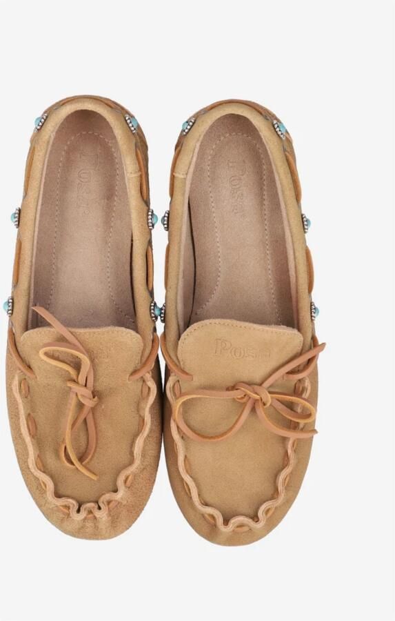 POSA Mocassins Dames Boat Loafer Western Maat: 39 Materiaal: Suède Kleur: Camel - Foto 2