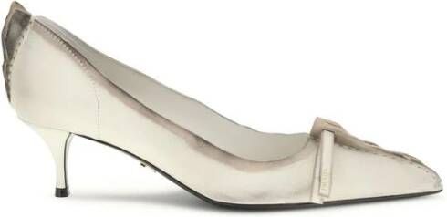 Prada Antieke Leren Kitten Heel Pumps
