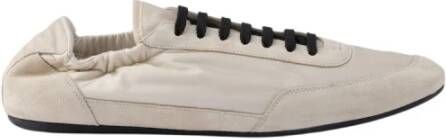 Prada Beige Suede Collapse Sneakers Italië