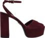 Prada Bordeaux Hoge Hakken Pumps - Thumbnail 1